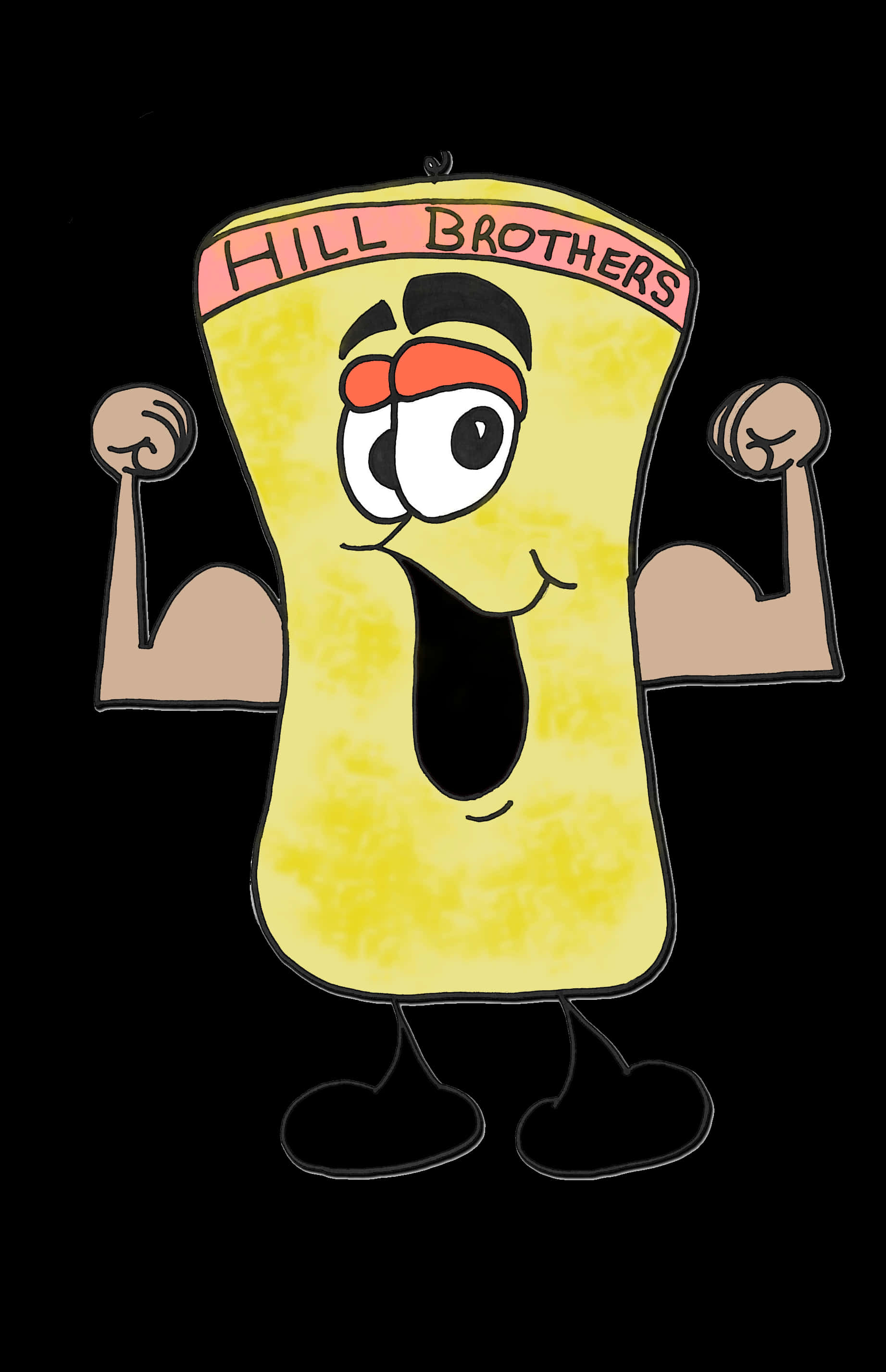 Animated Muscle Sponge Character