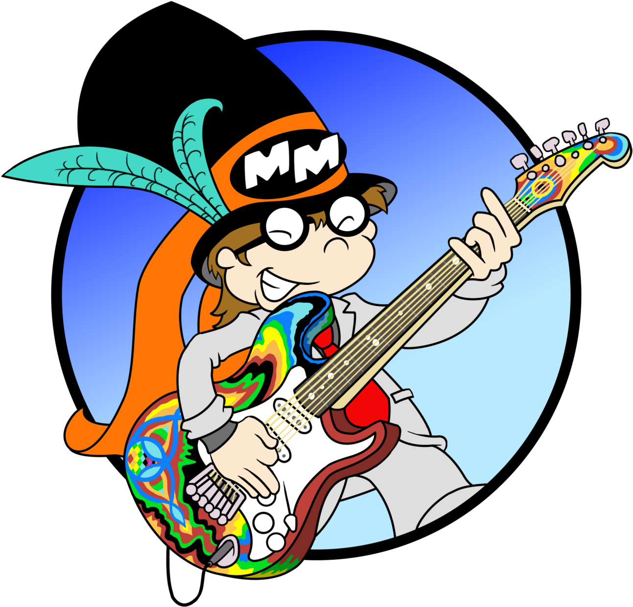 Animated Musician Character Playing Guitar.png