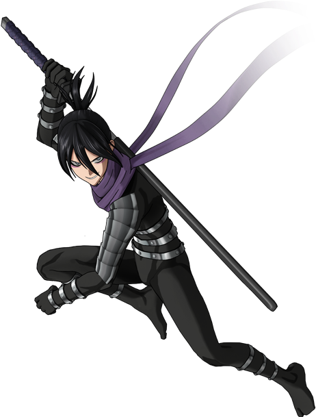 Animated Ninja Character With Sword