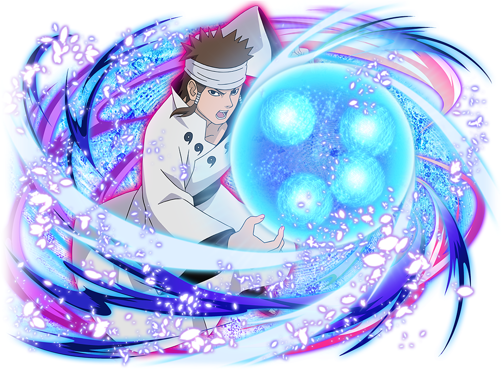 Animated Ninja Performing Rasengan