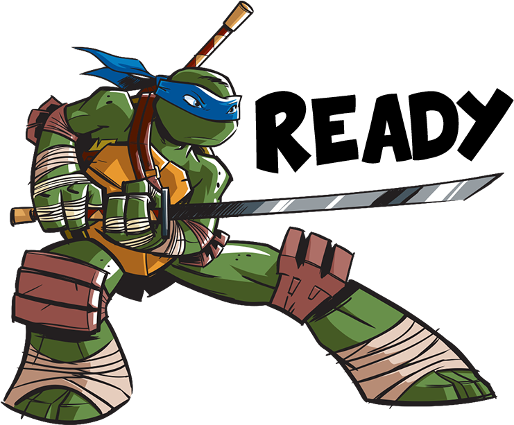 Animated Ninja Turtle Ready For Action