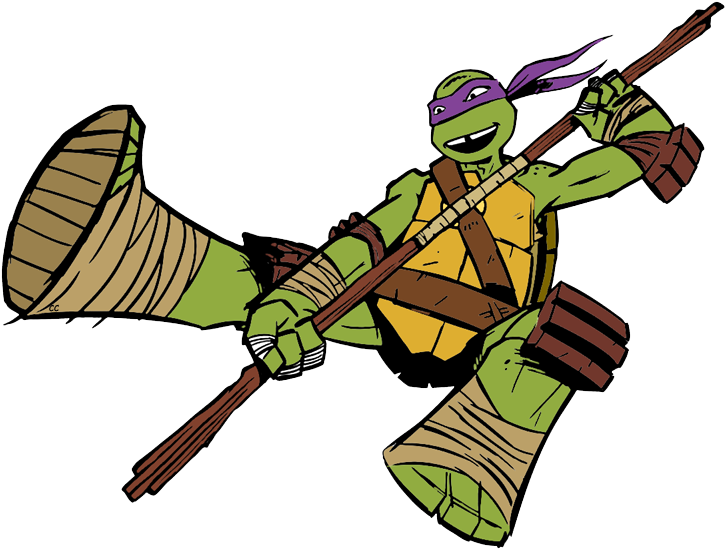 Animated Ninja Turtle With Bo Staff