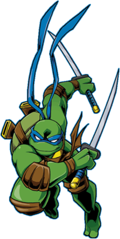 Animated Ninja Turtle With Swords