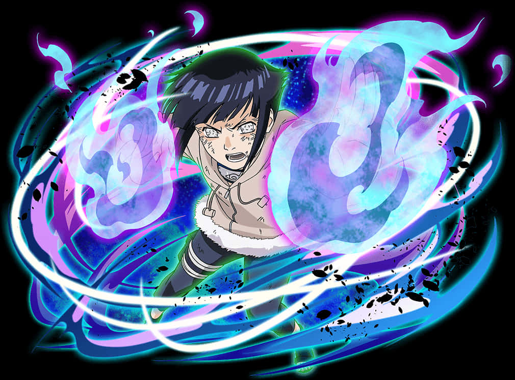 Animated Ninja With Energy Spiral