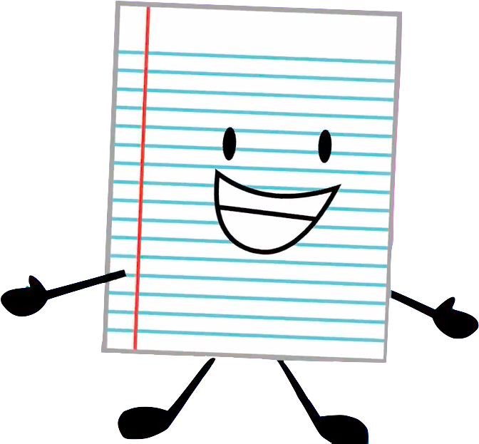 Animated Notebook Paperwith Face