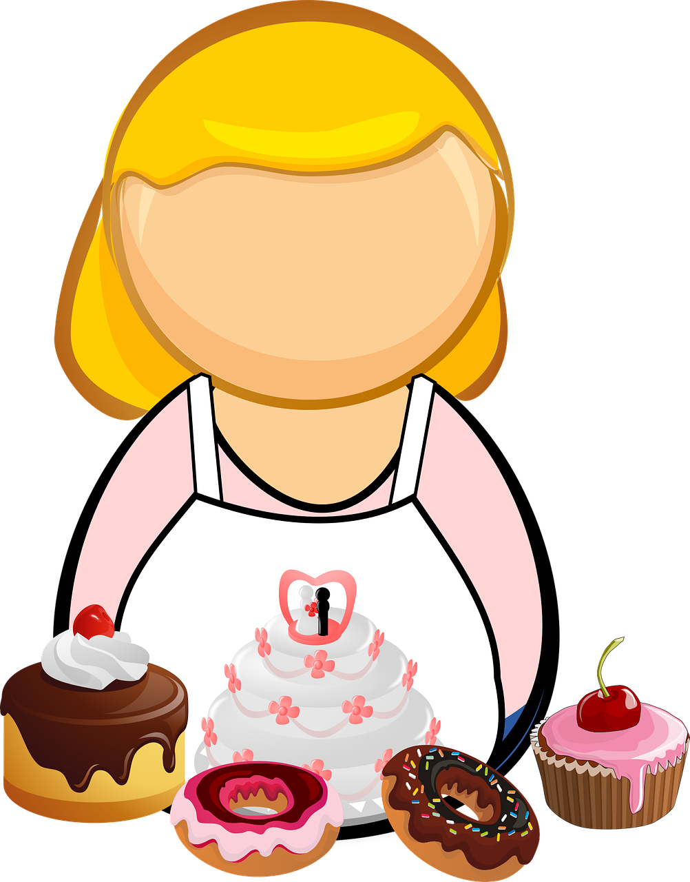 Animated Pastry Chef With Desserts