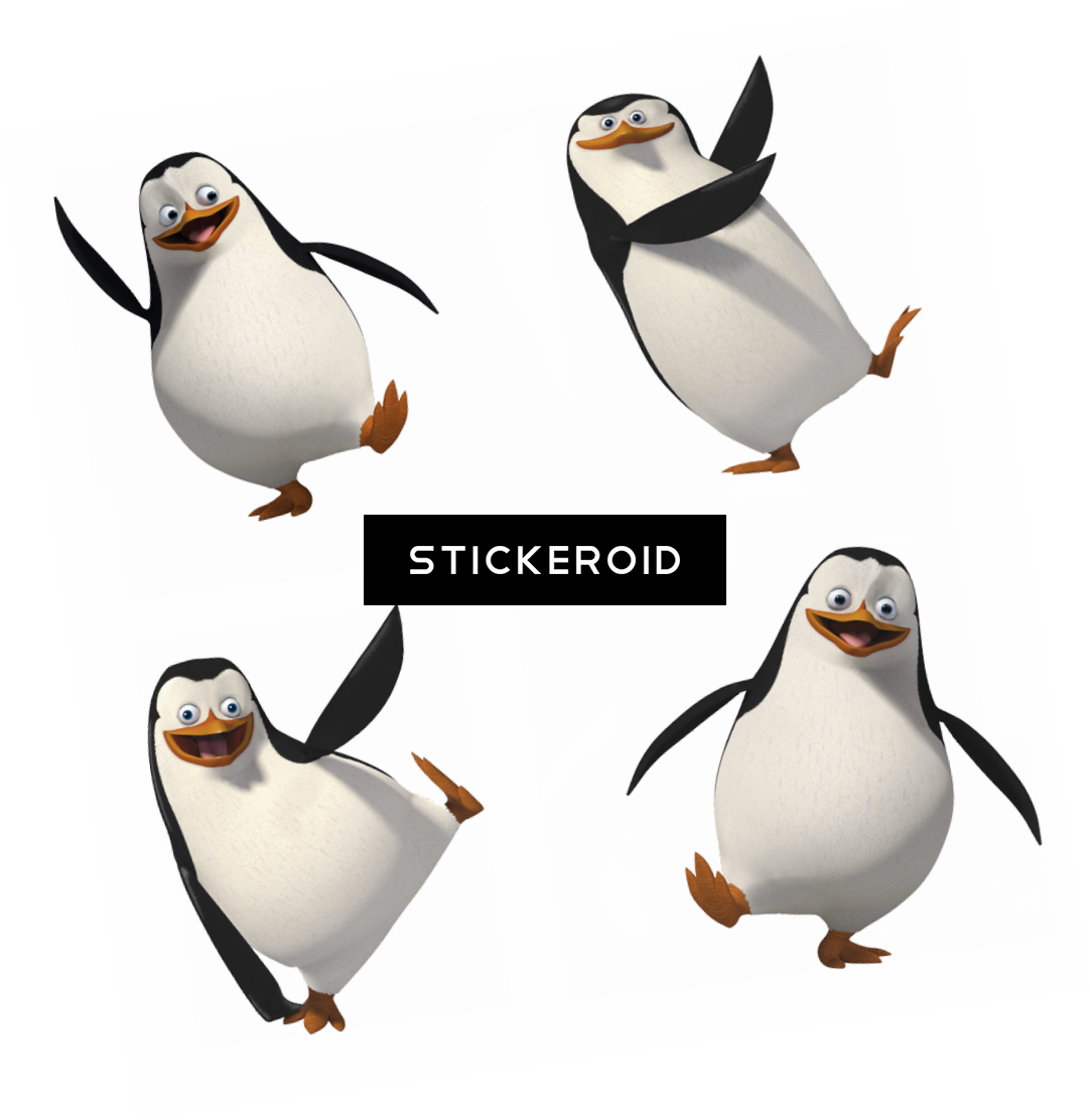 Animated Penguin Poses Collage