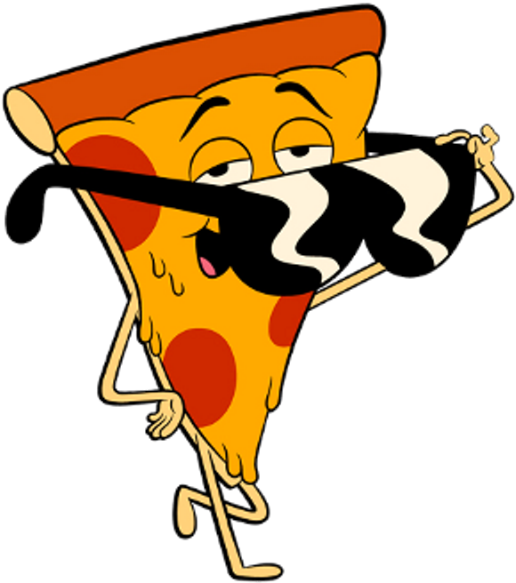 Animated Pizza Slice Character Sunglasses