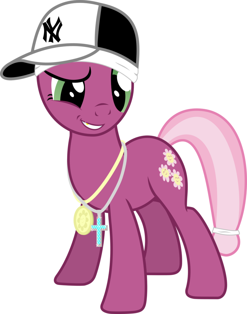 Animated Pony Wearing Yankees Cap