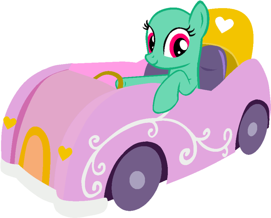 Animated Ponyin Pink Car