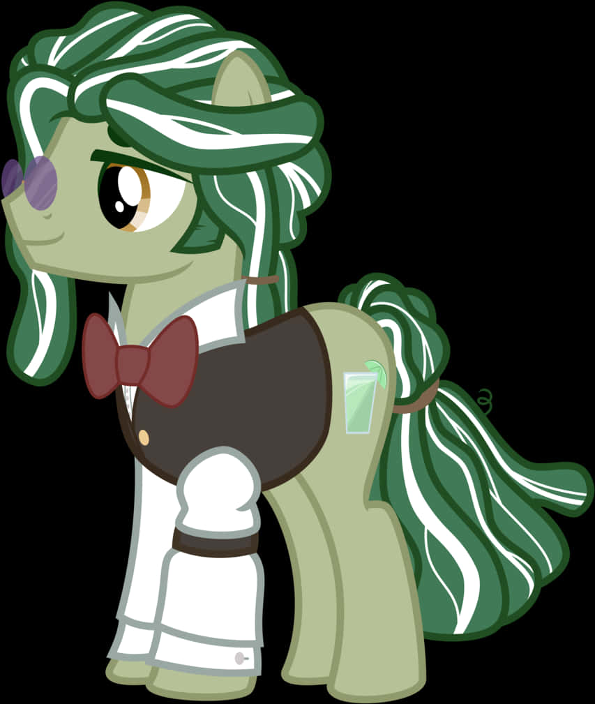 Animated Ponywith Dreadsand Apron