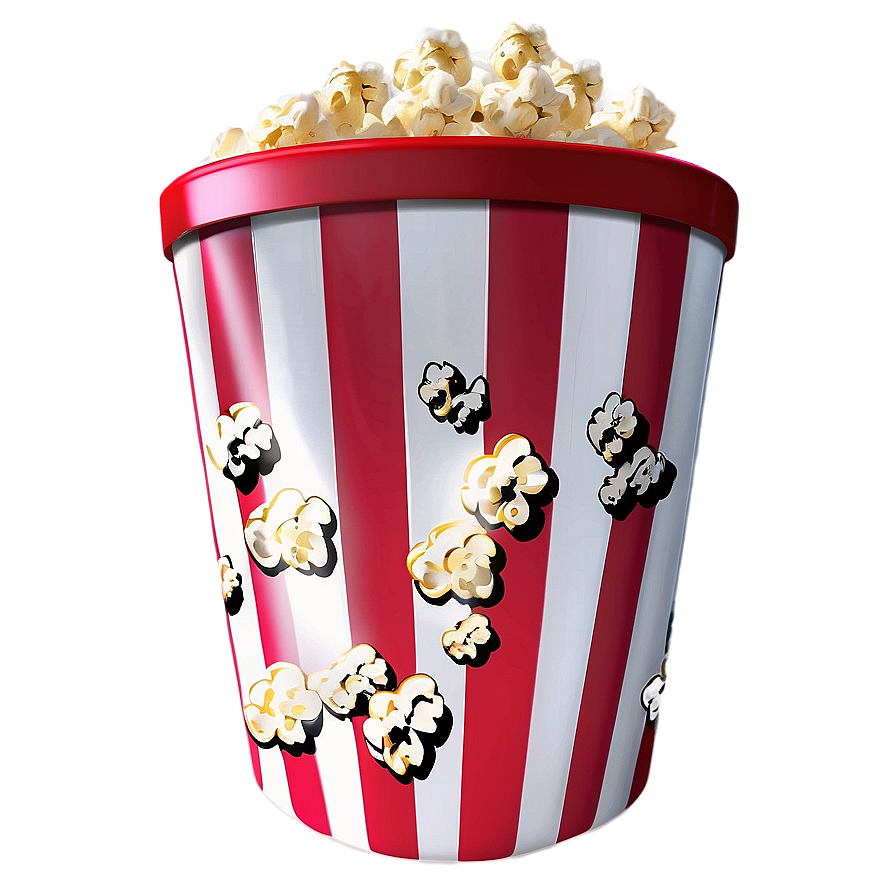 Animated Popcorn Bucket Character Png Gnw