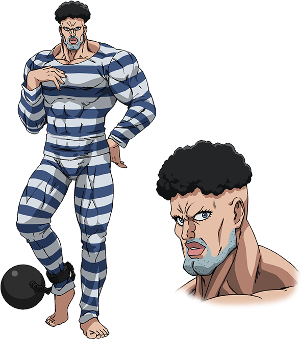 Animated Prisonerin Striped Uniform