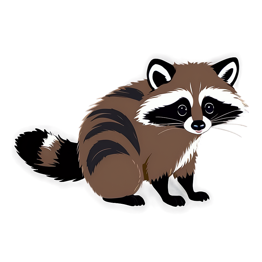 Animated Raccoon Design Png Apv54