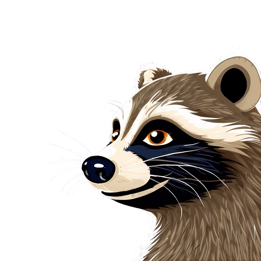 Animated Raccoon Design Png Skn19