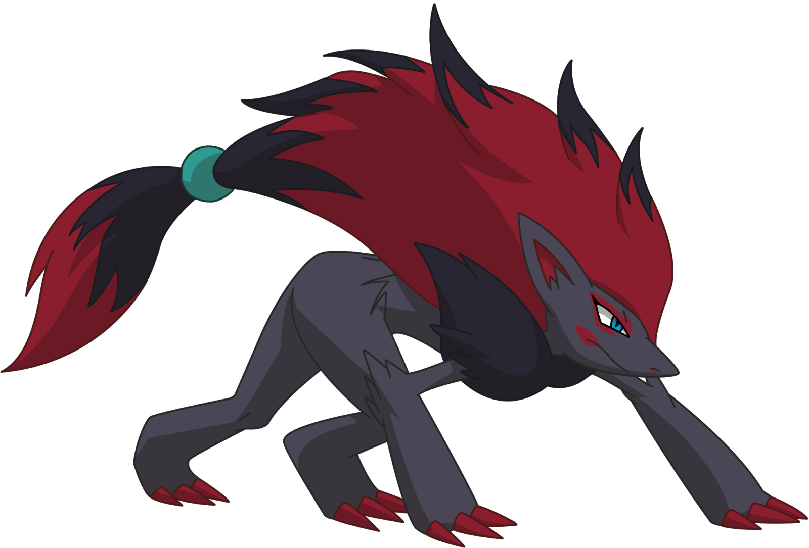 Animated Red Black Creature