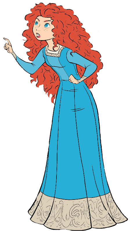 Animated Red Haired Princess Pointing