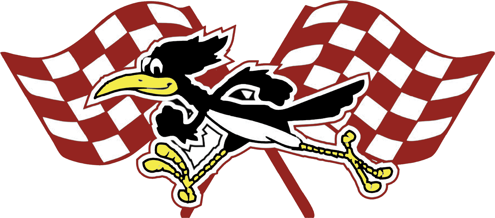 Animated Running Birdwith Checkered Flags