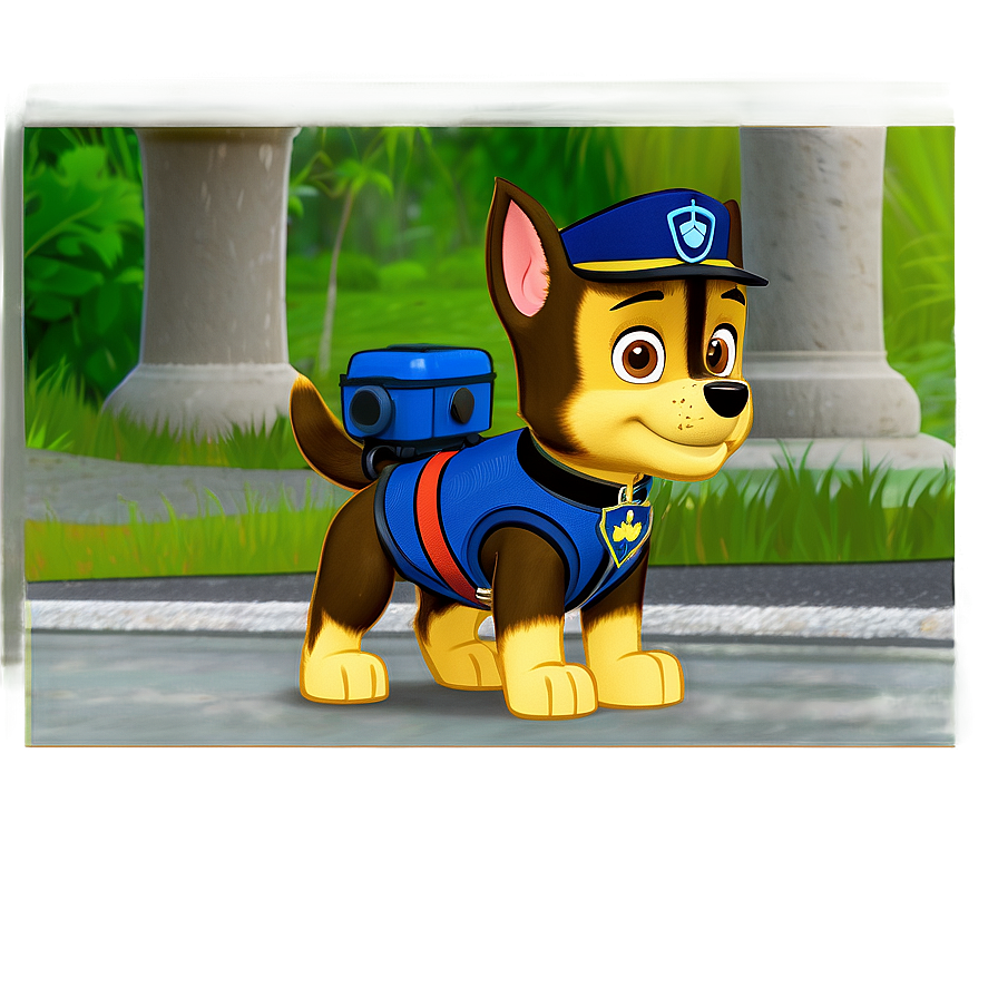 Animated Series Chase Paw Patrol Png 05252024