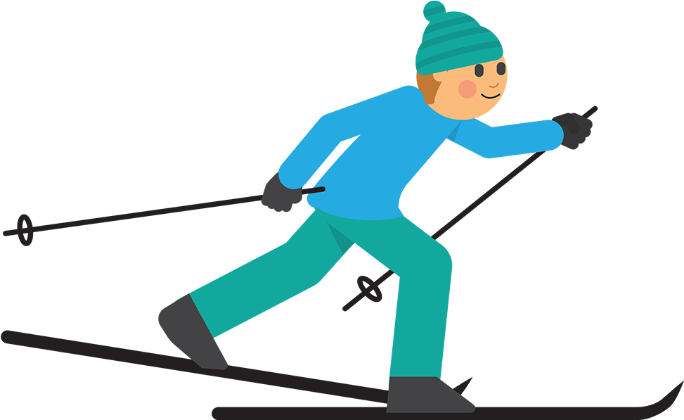 Animated Skierin Action