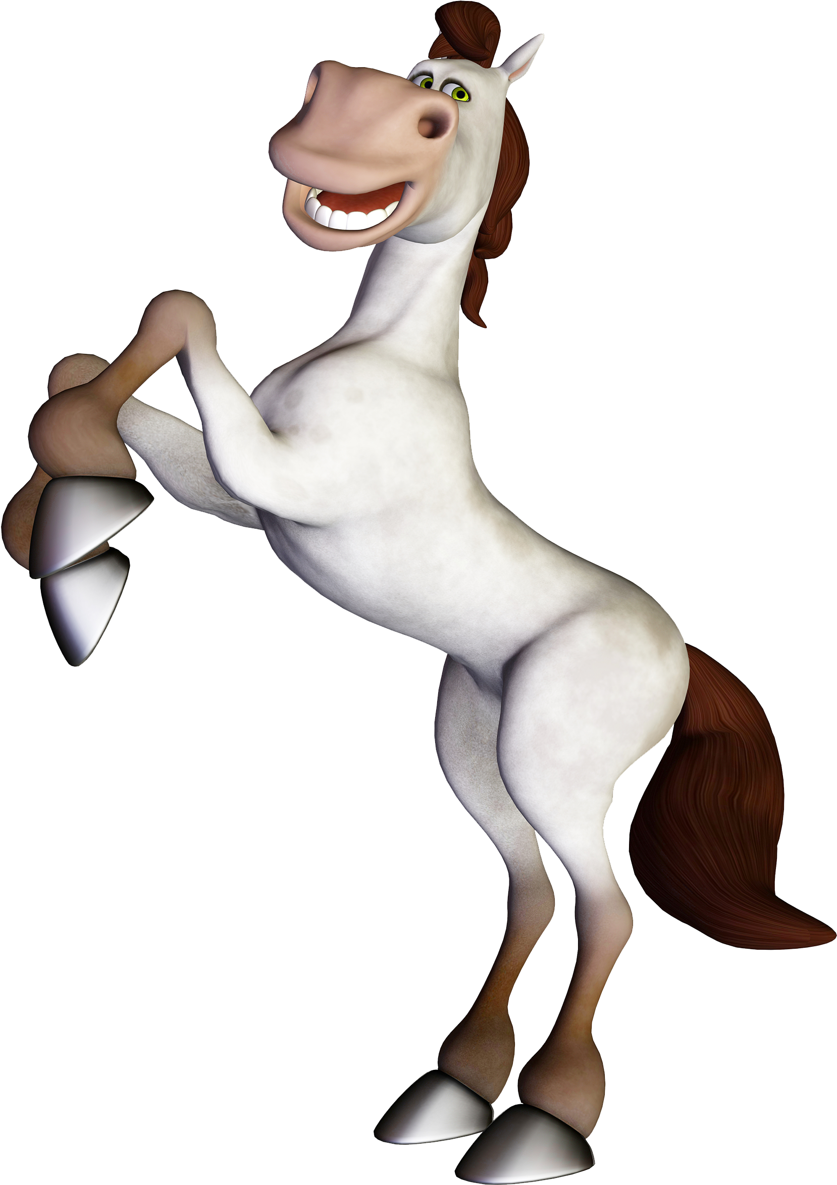 Animated Smiling Horse Character