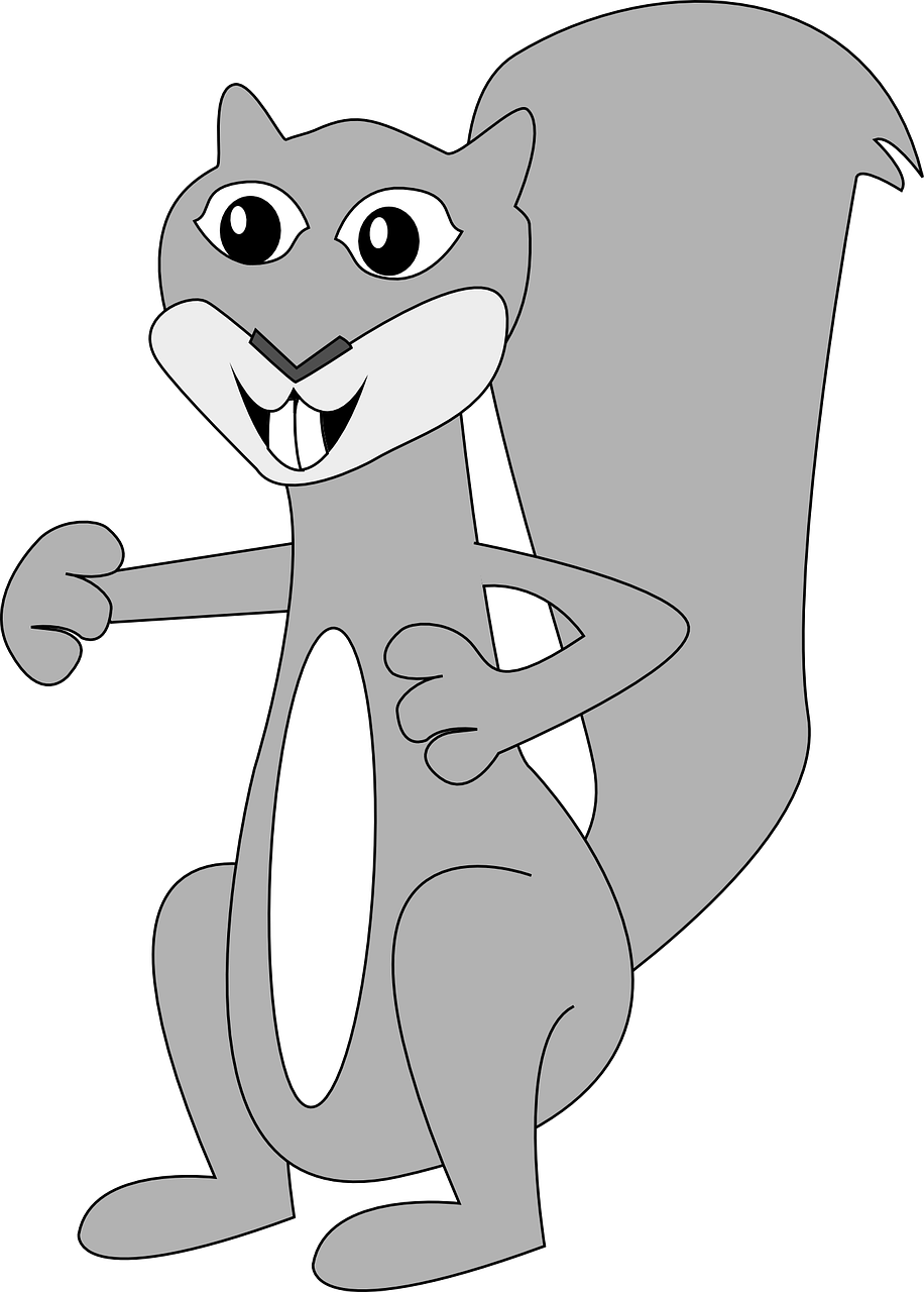 Animated Smiling Squirrel Character