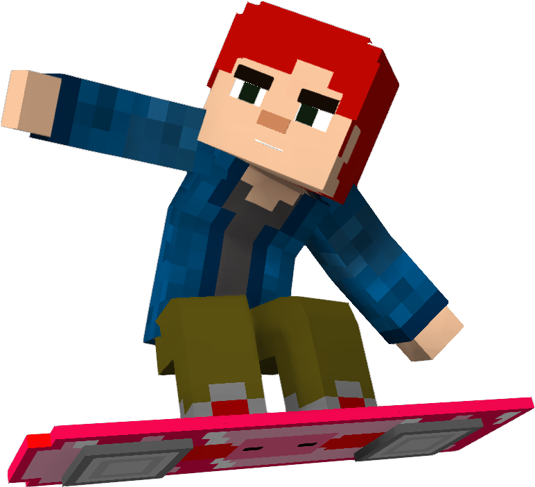 Animated Snowboarder Action Pose