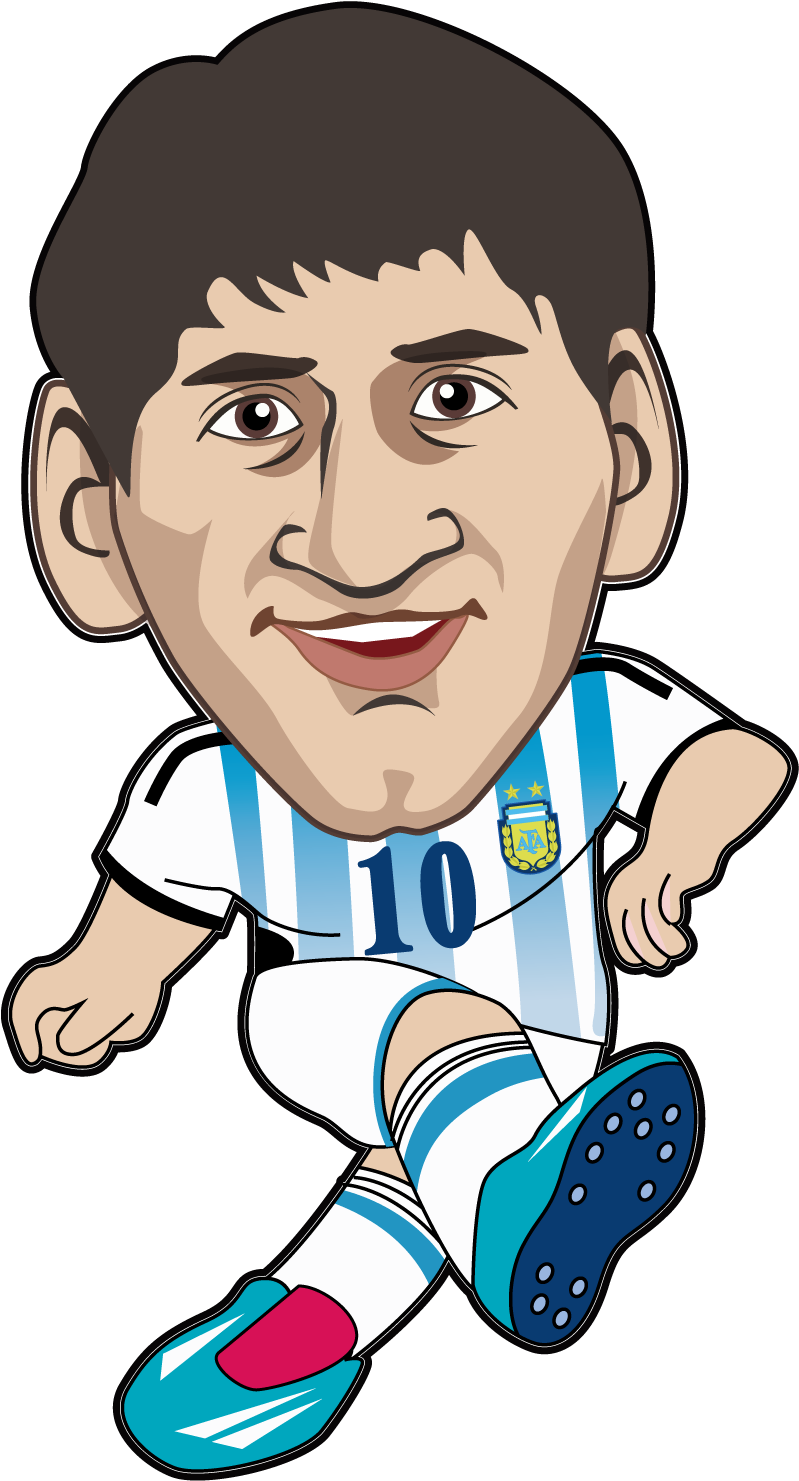 Animated Soccer Player Argentina Jersey Number10