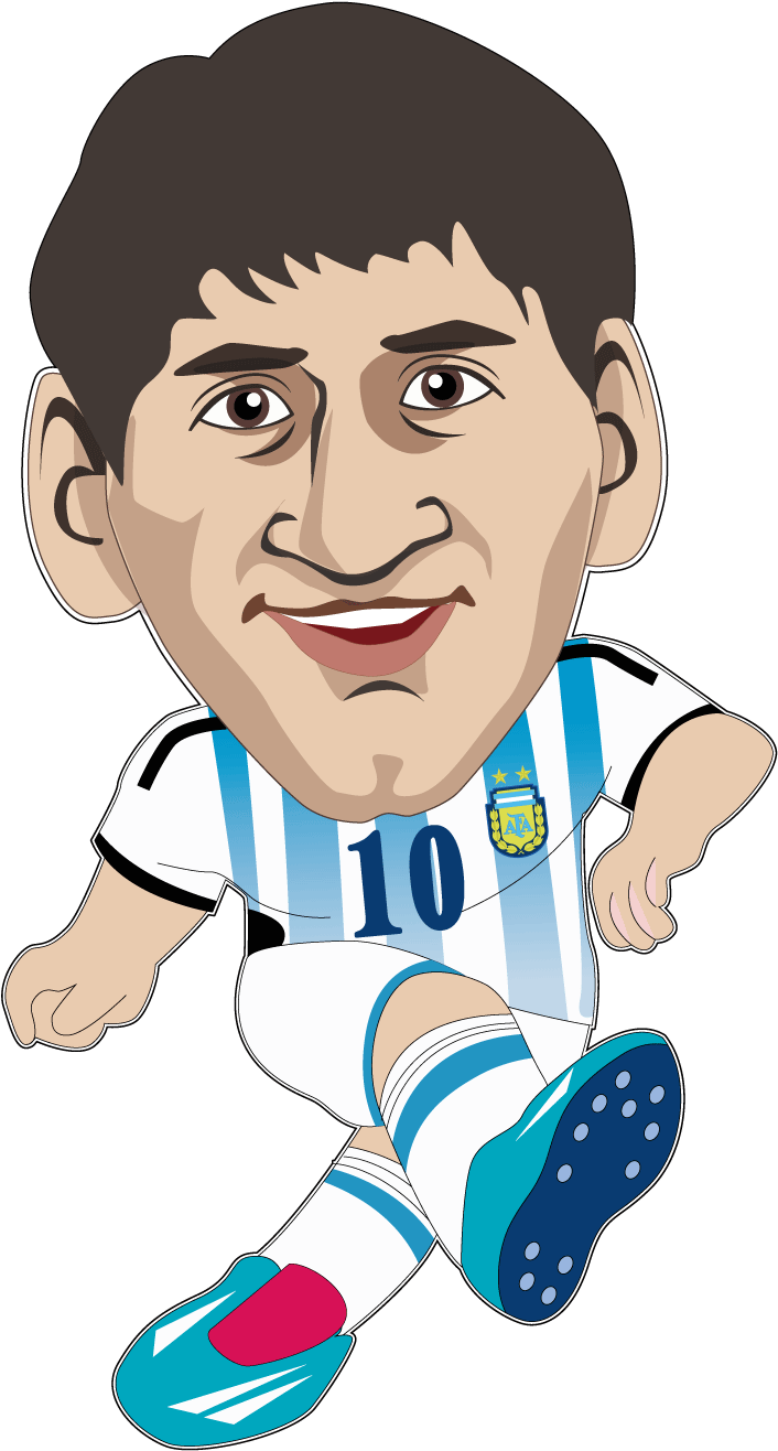 Animated Soccer Player Argentina Jersey Number10