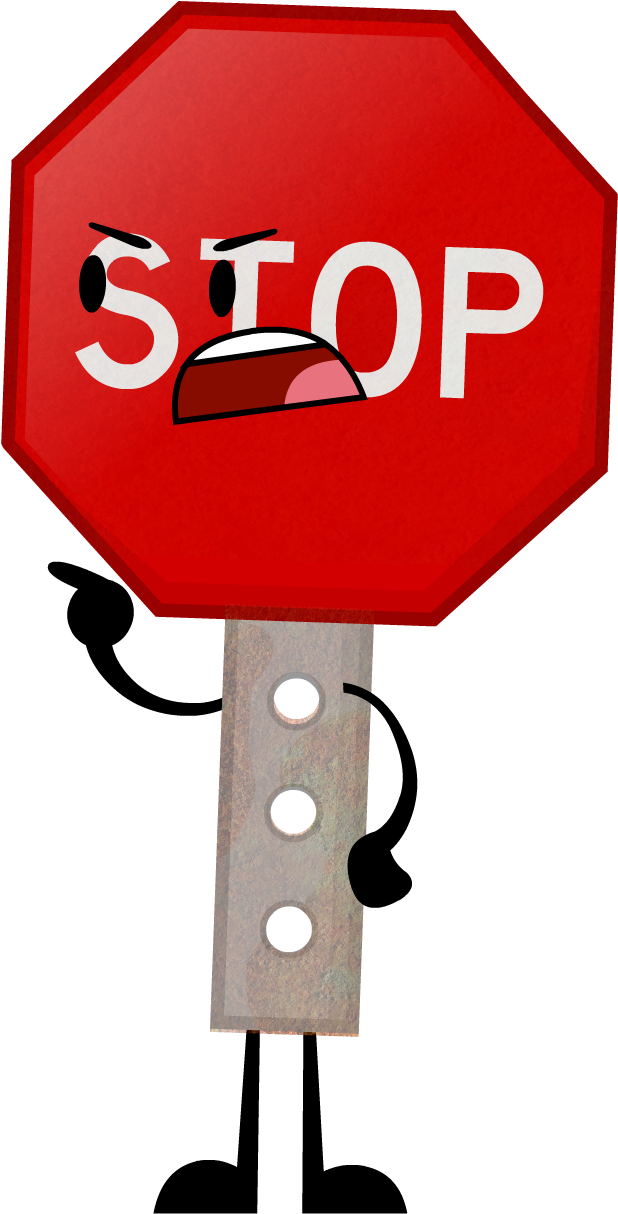 Animated Stop Sign Character