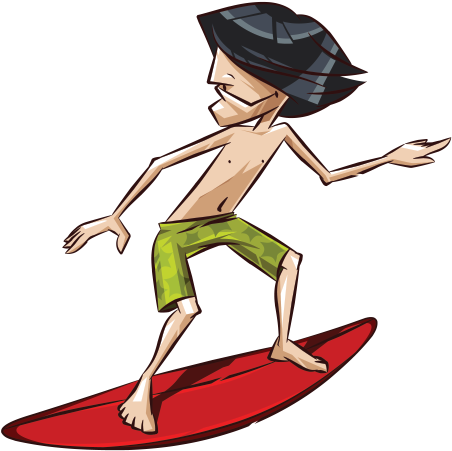 Animated Surfer Catching Waves.png