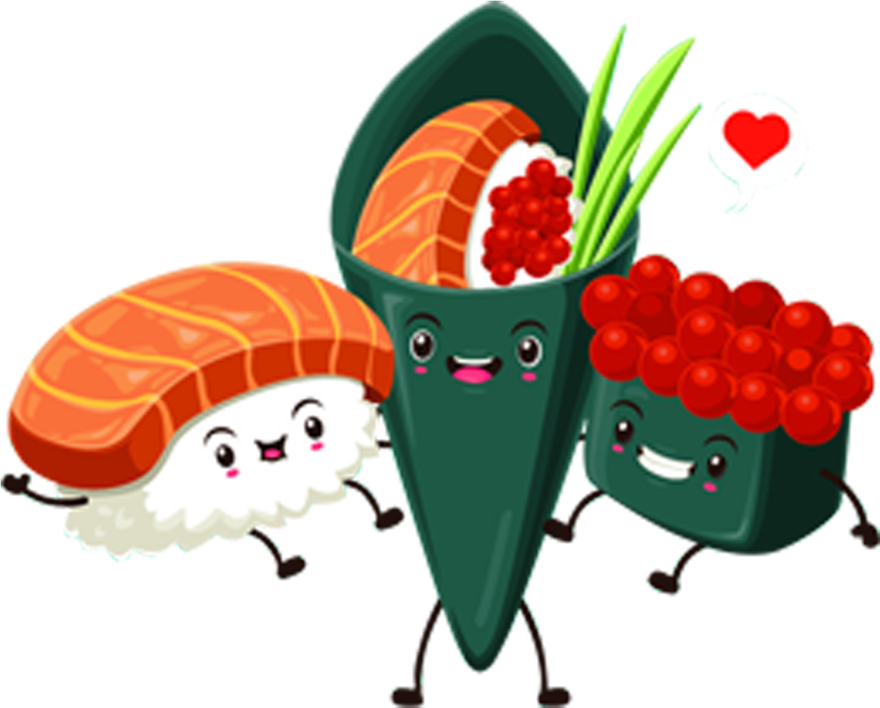 Animated Sushi Friends Cartoon