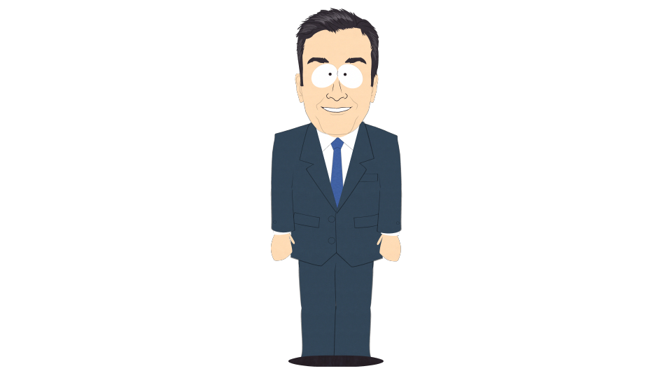 Animated Talk Show Host Character