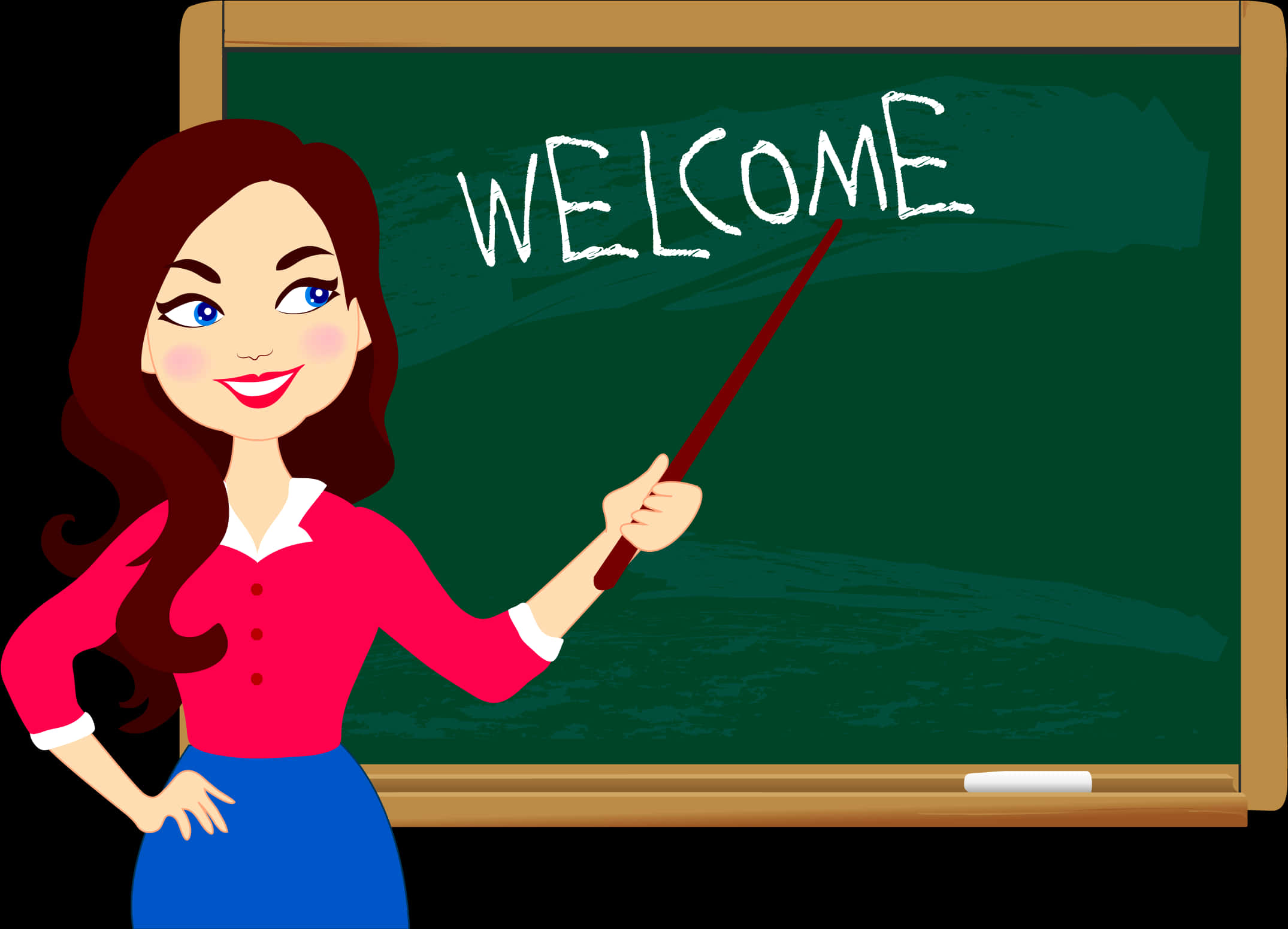 Animated Teacher Welcome Chalkboard