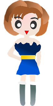 Animated Teen Girl Character
