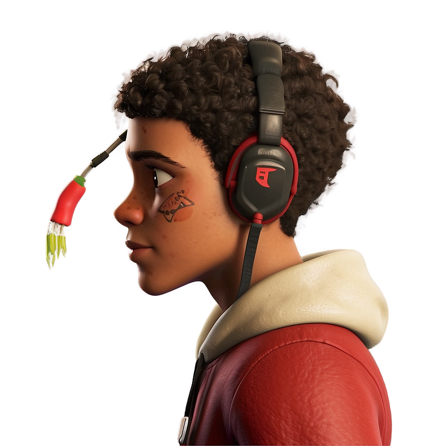 Animated Teen With Headphones