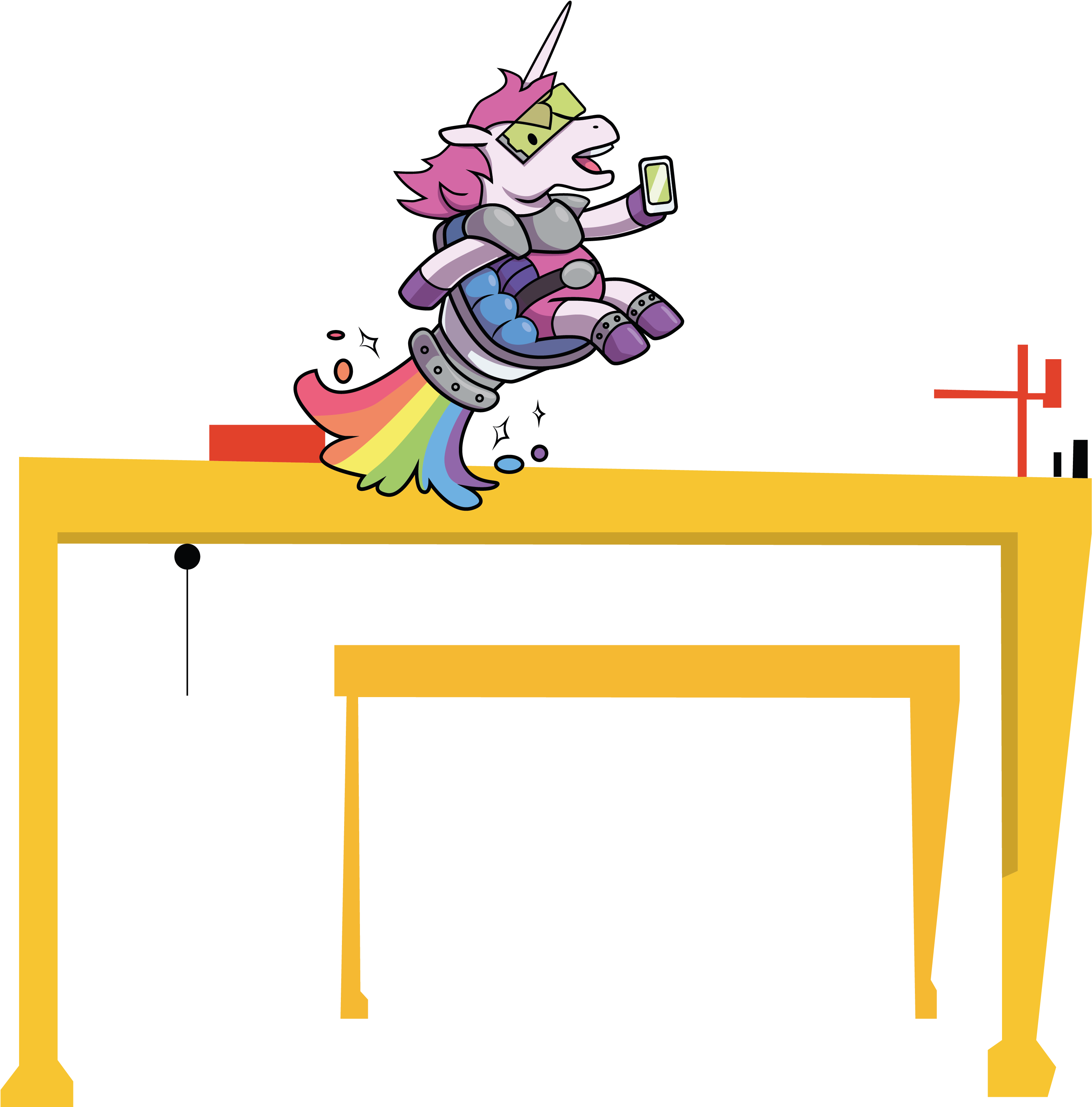 Animated Unicorn Hurdle Jump