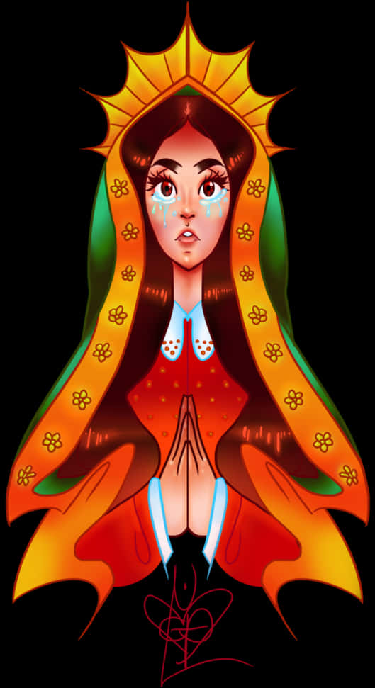 Animated Virgen De Guadalupe Artwork