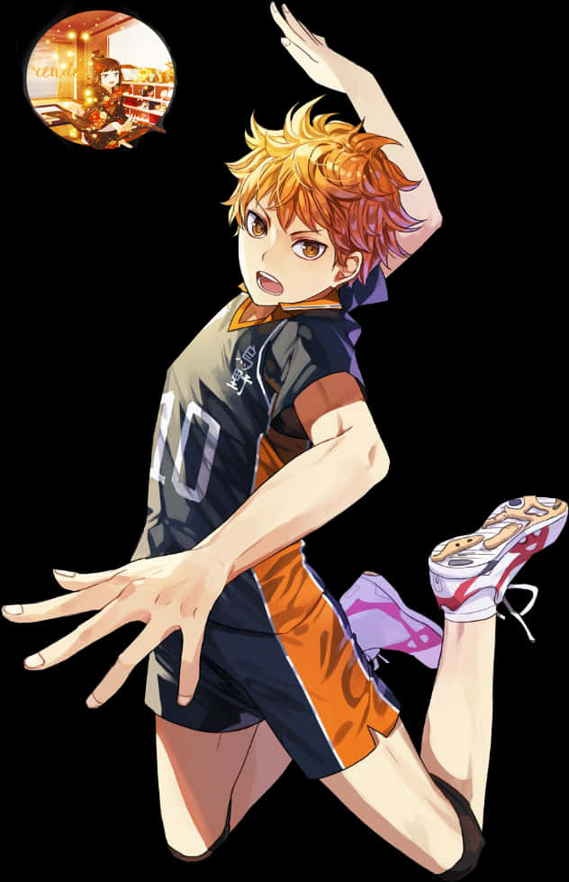 Animated Volleyball Player Action Pose