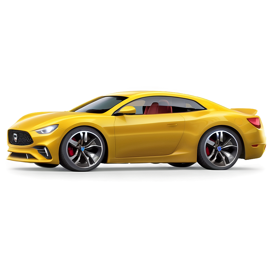 Animated Yellow Car Character Png 06292024