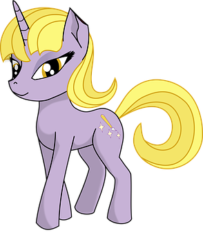 Animated Yellow Maned Unicorn