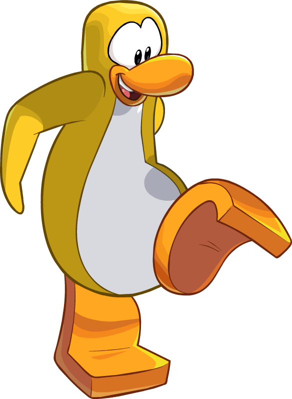 Animated Yellow Penguin Character