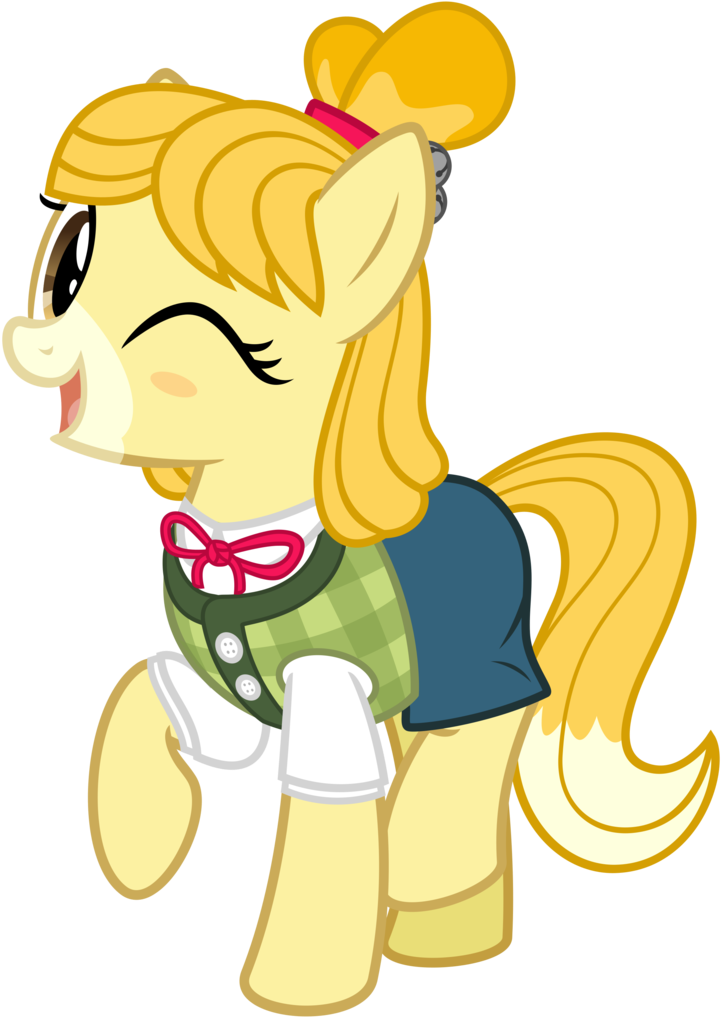 Animated Yellow Pony Character