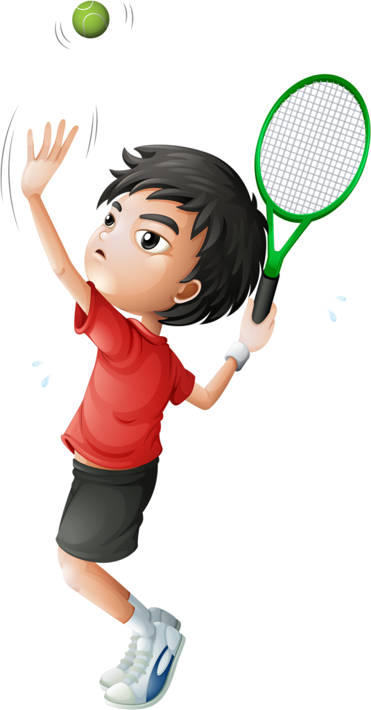 Animated Young Badminton Player