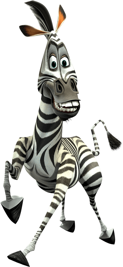 Animated Zebra Character Madagascar