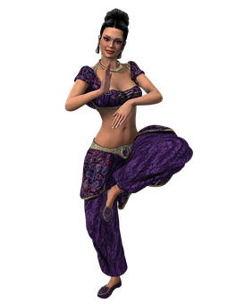 Animated3 D Womanin Traditional Attire