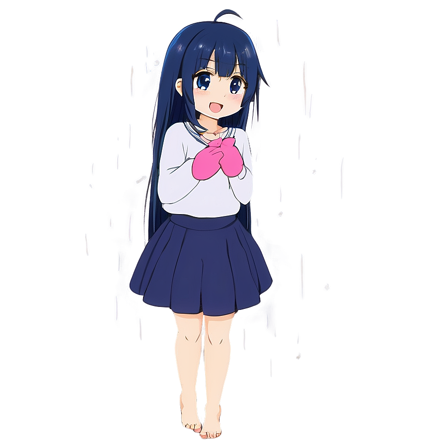 Anime Blush In Rain Png Npy