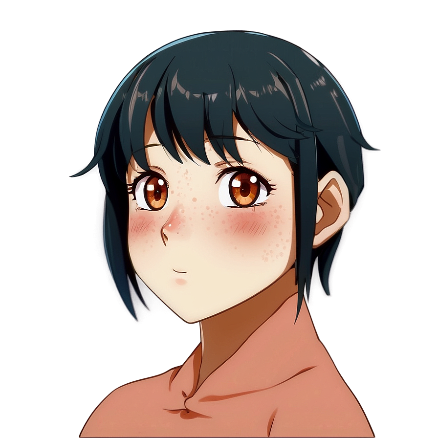 Anime Blush With Freckles Png Ghl86