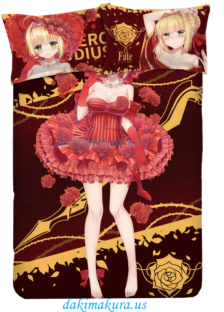 Anime Body Pillow Red Dress Character