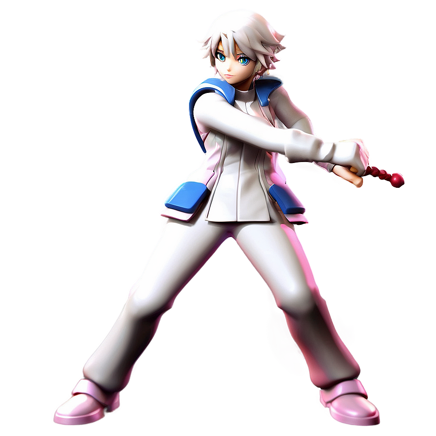 Anime Character In Battle Stance Png Mox